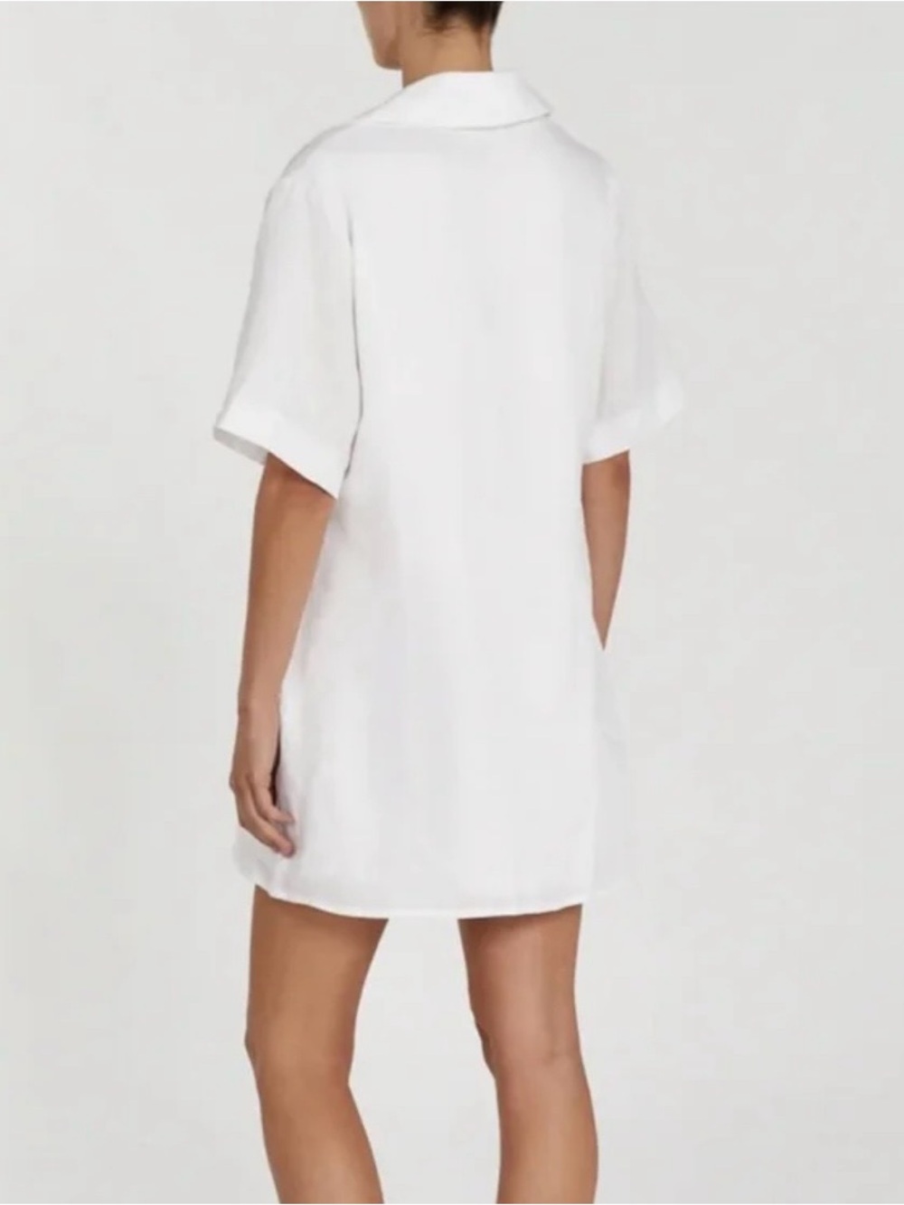 DISSH Candice Linen Smock Dress Pockets White Size 2 - Picture 2 of 10